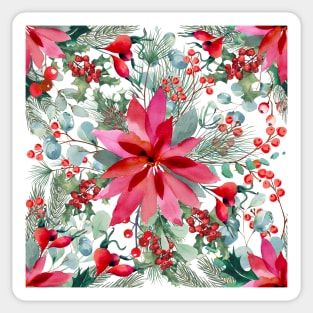 Poinsettia and the Holidays! Sticker